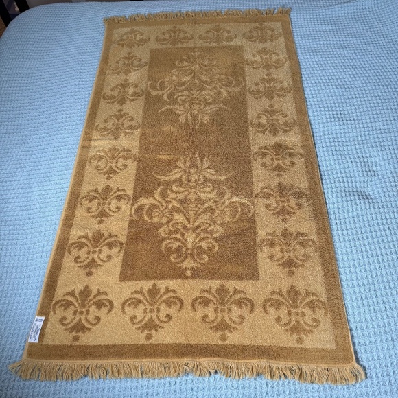 Vintage Fieldcrest Bath Towel 49x26 Harvest Gold Tan Fringe Imperial Collection - Picture 2 of 6